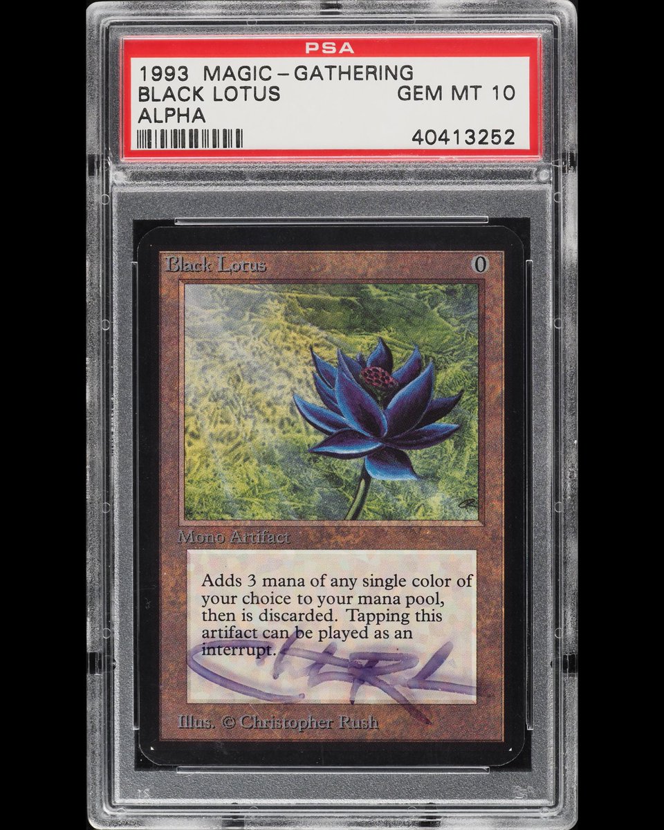 ブラックロータスのPSA10が＄540,000(約￥71,200,000)で落札されました