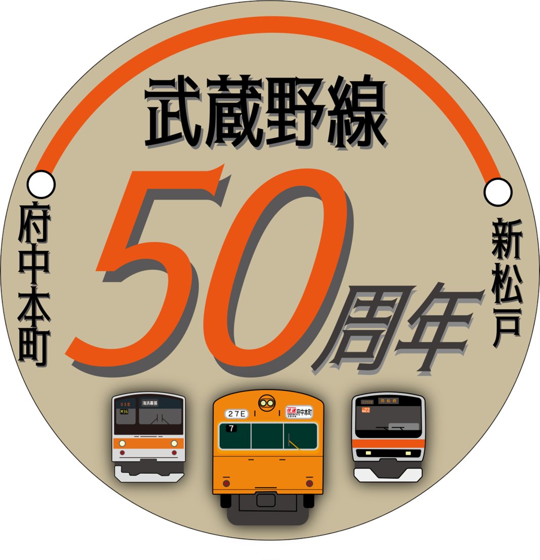 武蔵野線 40周年記念 ヘッドマークレプリカ 武蔵野線 40周年記念