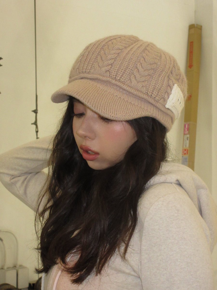 Mary casquette color ivory/mocha/black ¥6600-tax in 全面に施された