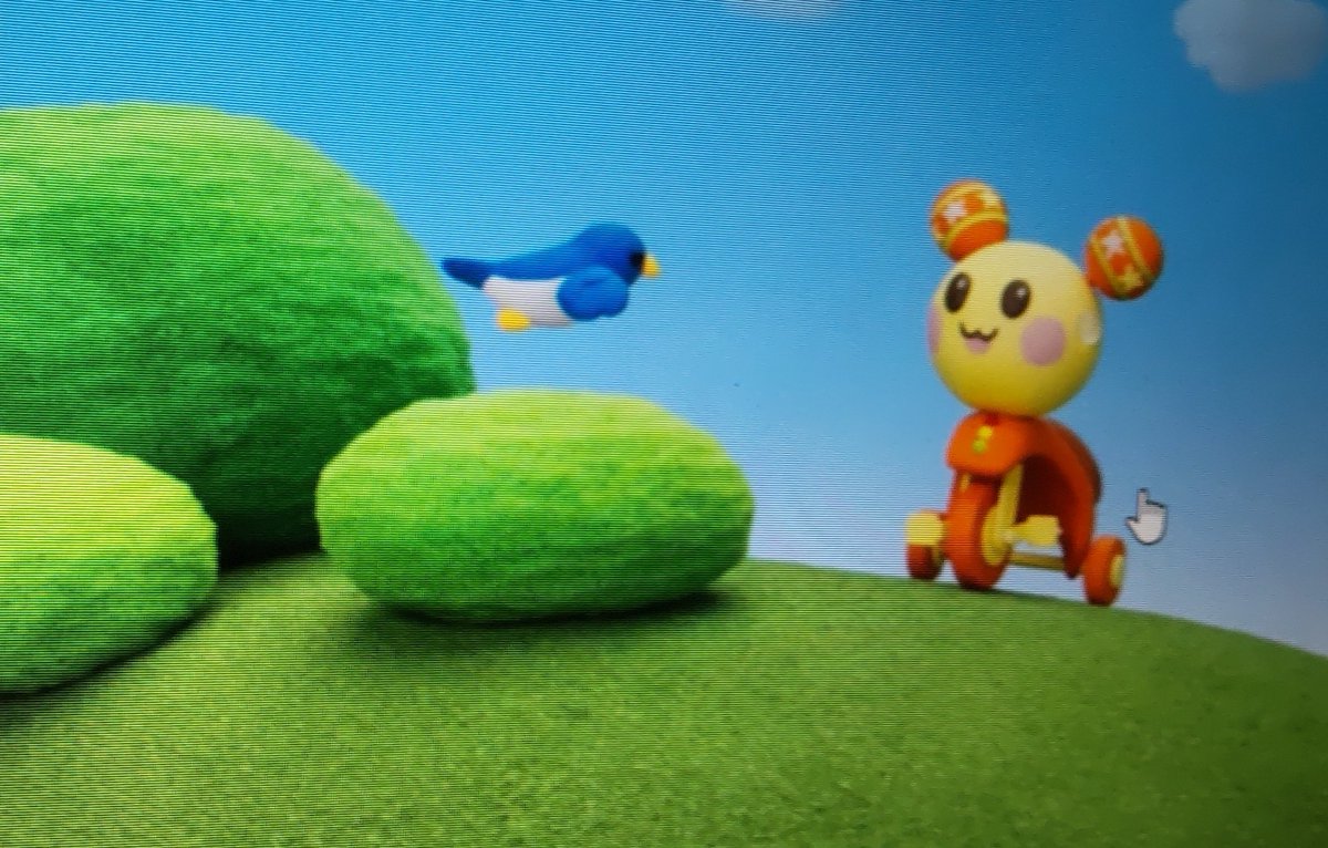 ただ置いてあるうーたん型の三輪車なんかと思って観てみたら、1人で