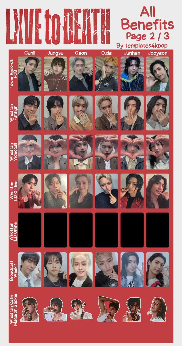 Xdinary Heroes Lxve to Death Album benefit pob Photocard pc