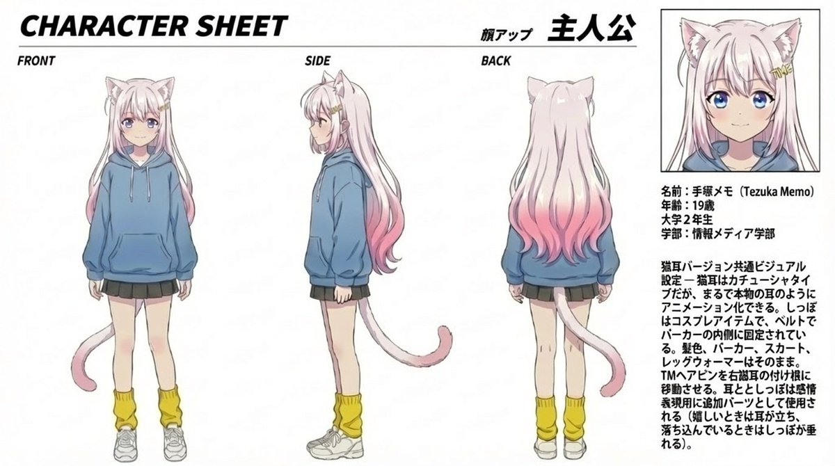 📝Nano Banana Proチャレンジ㉕ 1枚の絵を元にキャラクター設定資料が