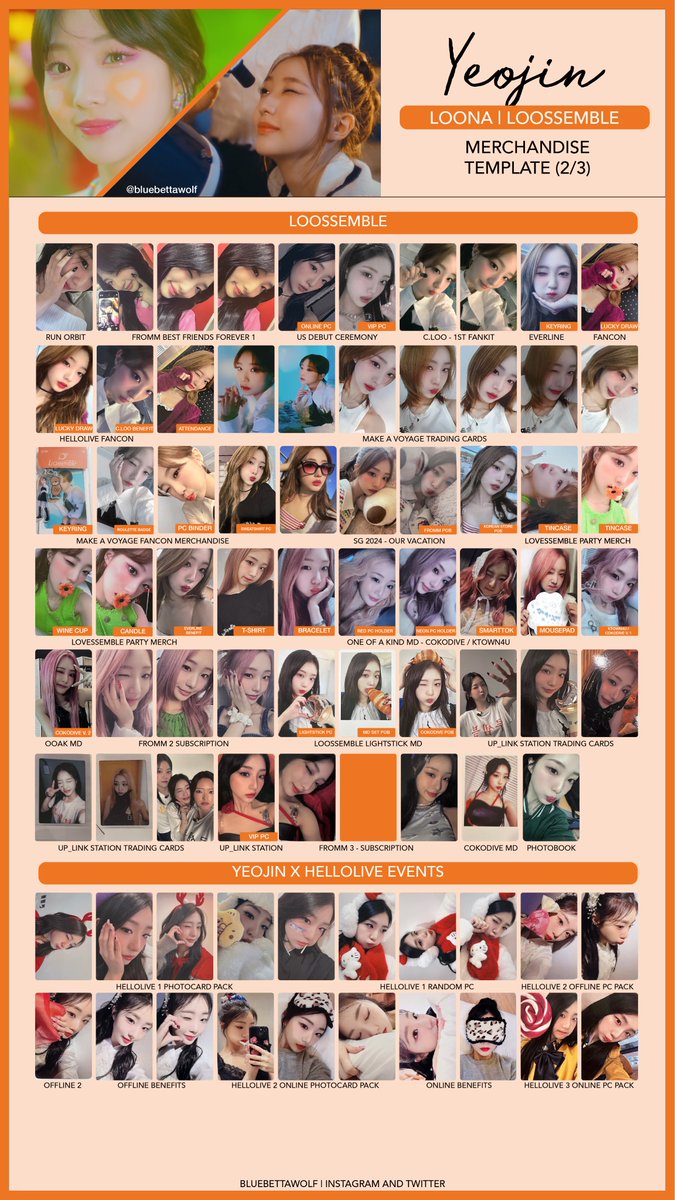 Loona / Loossemble - Yeojin Merchandise Photocard Template (last