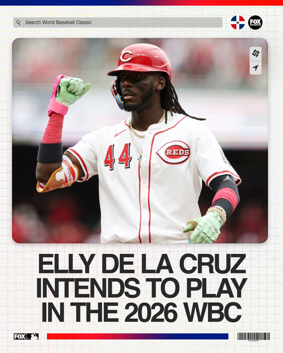 The Dominican Baseball Federation announced that Elly De La Cruz