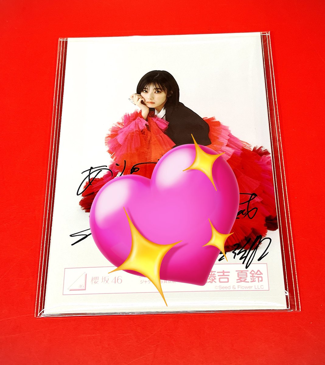 櫻坂46】 #藤吉夏鈴 さん ・「Start over!」ジャケット写真衣装 直筆