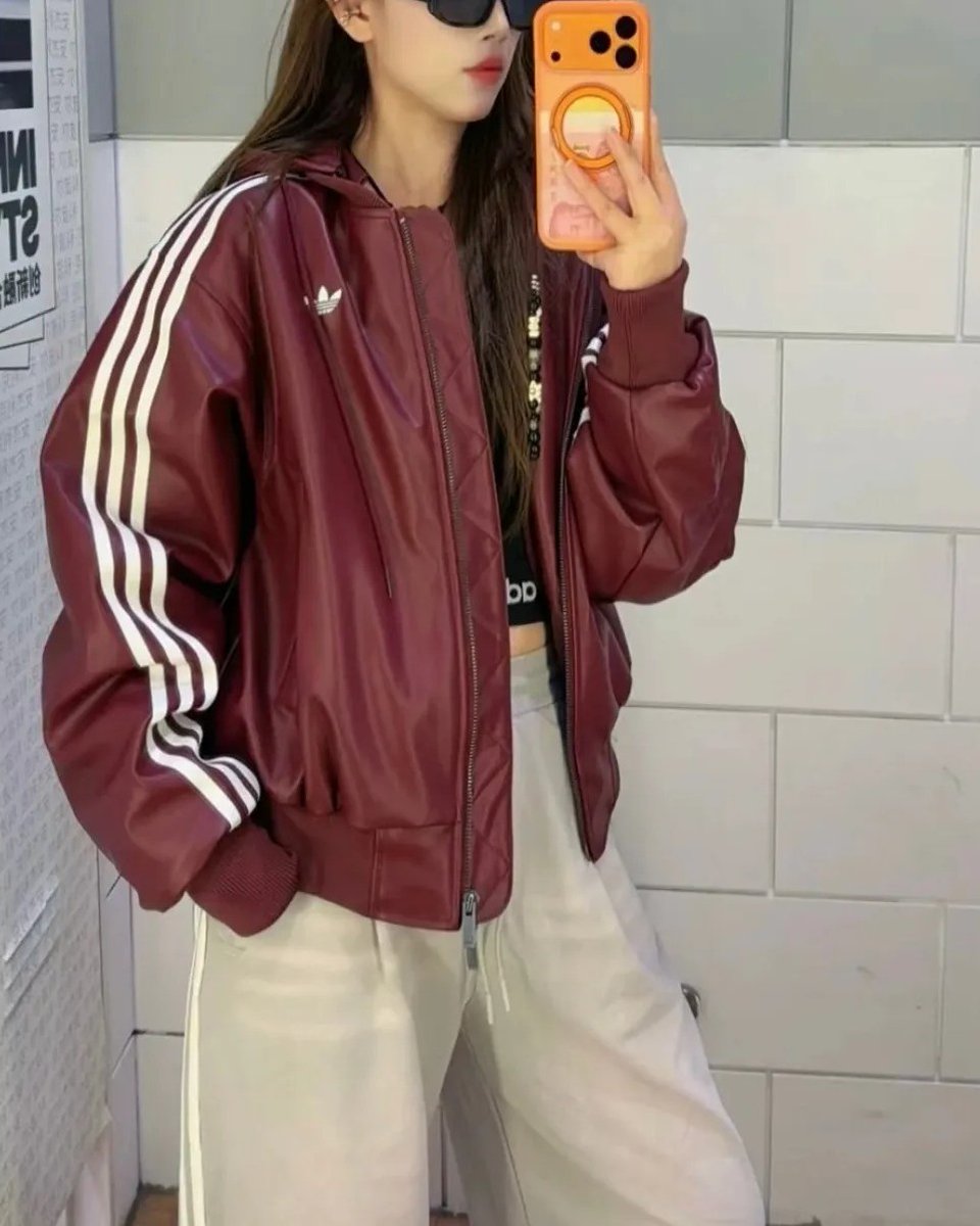 adidas Originals Hooded Leather Jacket Pad “Wine Red”が海外発売