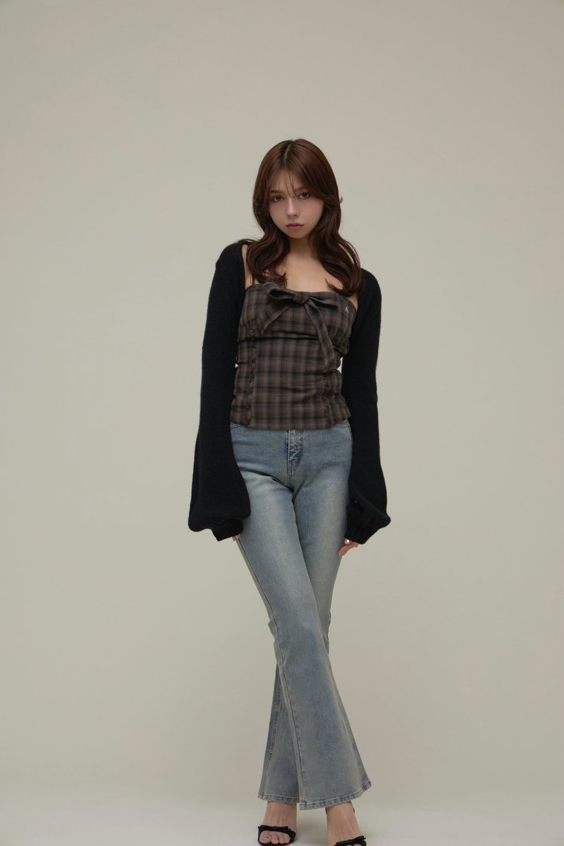 Mary logo flare denim color light blue/blue beige size s/m ¥13,200