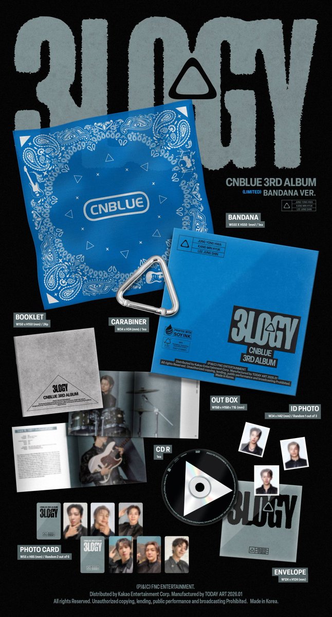 📢新商品情報✨】 . CNBLUE 3RD ALBUM [3LOGY] . 💙3種類での
