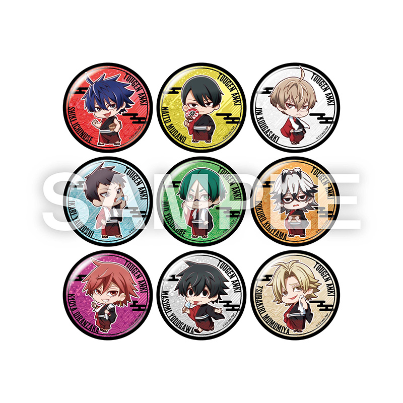 桃源暗鬼×極楽湯 RAKU SPA 缶バッジコレクション ミニキャラver. 1月8