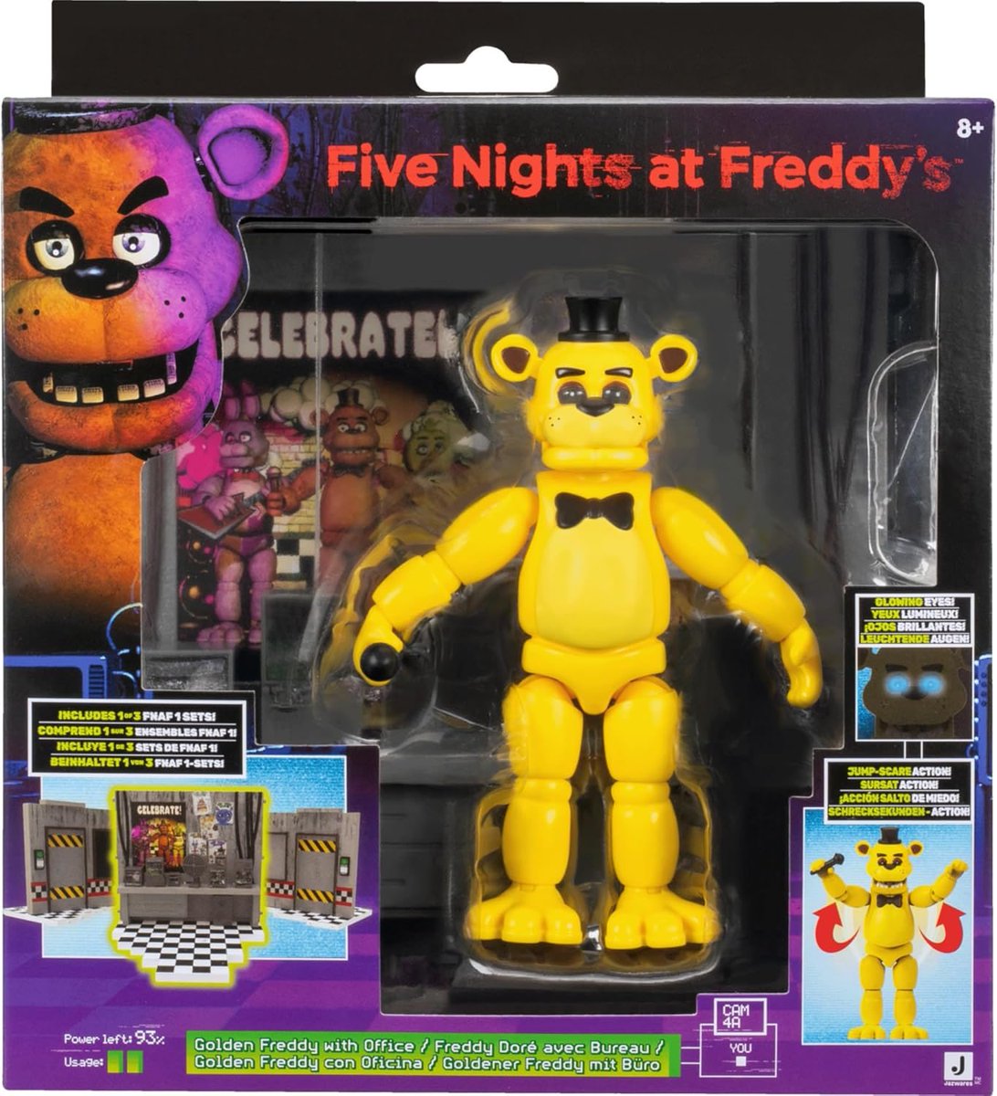 The new Jazwares Five Nights at Freddy's Golden Freddy Office Set