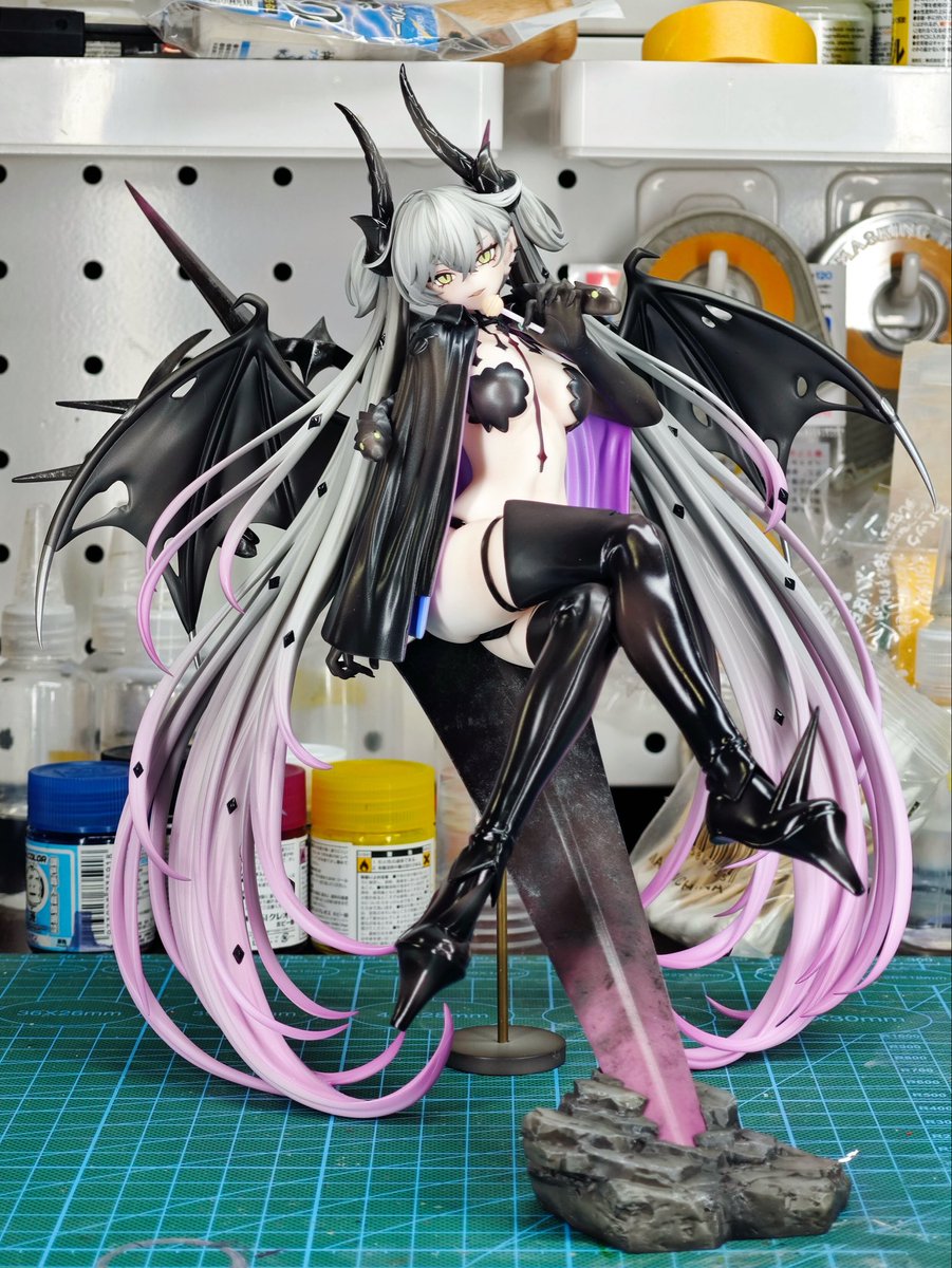 堕ちる準備はオーケー？ リリスの彩色が完成しました🥳 原型➡️拾柒