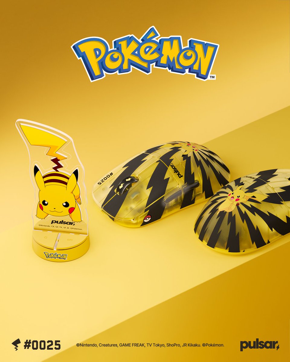 Pulsar New✨️ ゲーミングマウス🖱️⚡️⚡️⚡️ ピカチュウウウウ