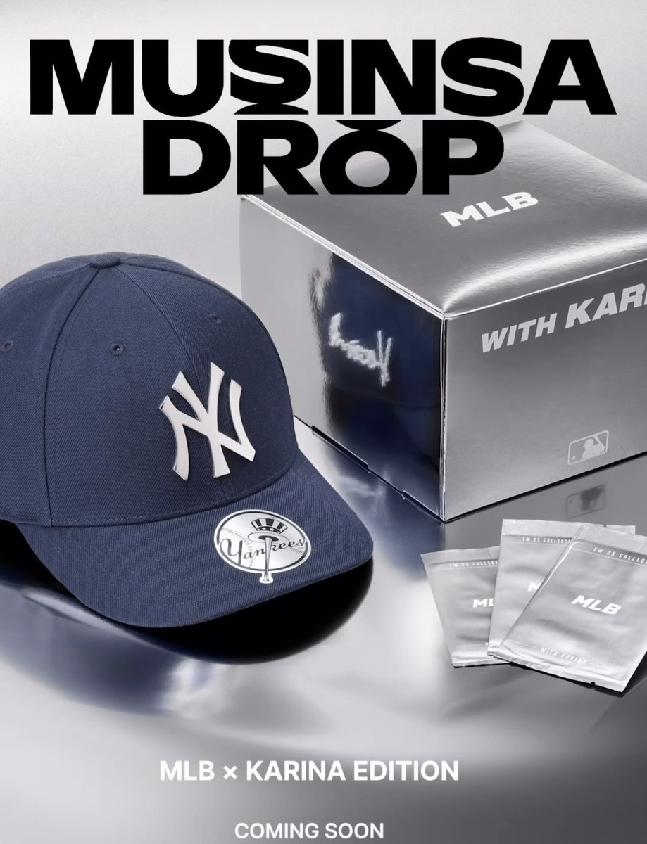 📢】aespa KARINA x MLB ＼ カリナのコラボキャップ Qoo10販売開始