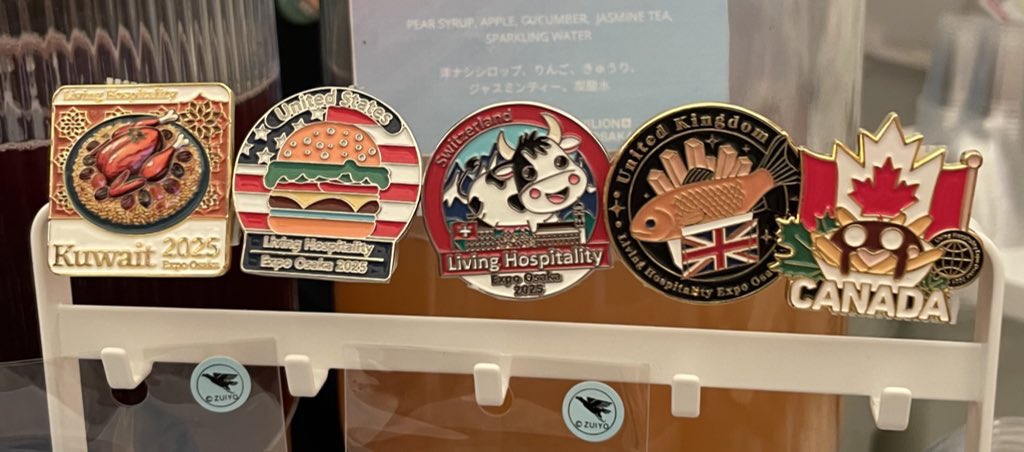 5つのパビリオンでドデカピンバッジプレゼント企画始まってた