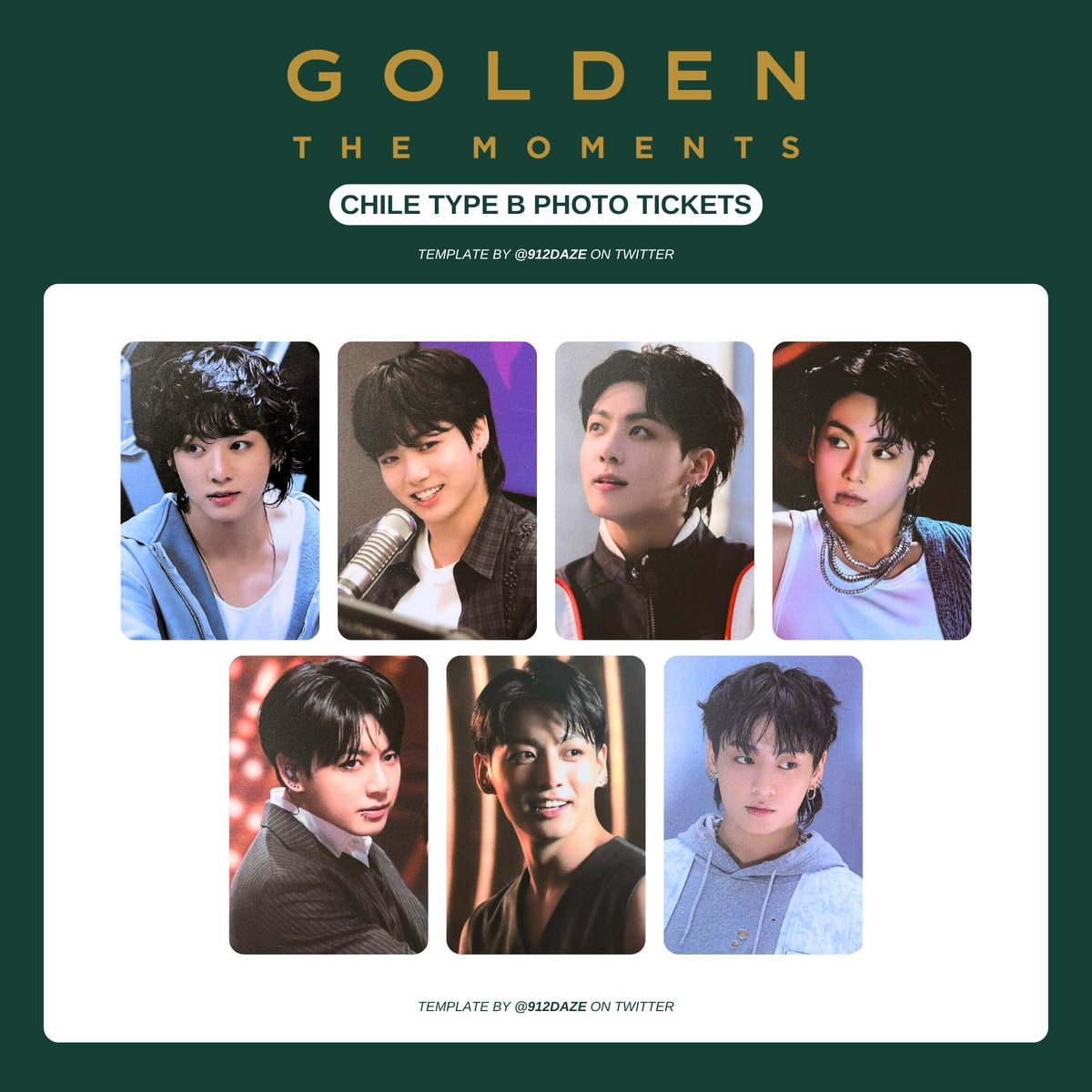 BTS JUNGKOOK JK PC PHOTOCARD WISHLIST TEMPLATES✨ ⭐️ GOLDEN THE