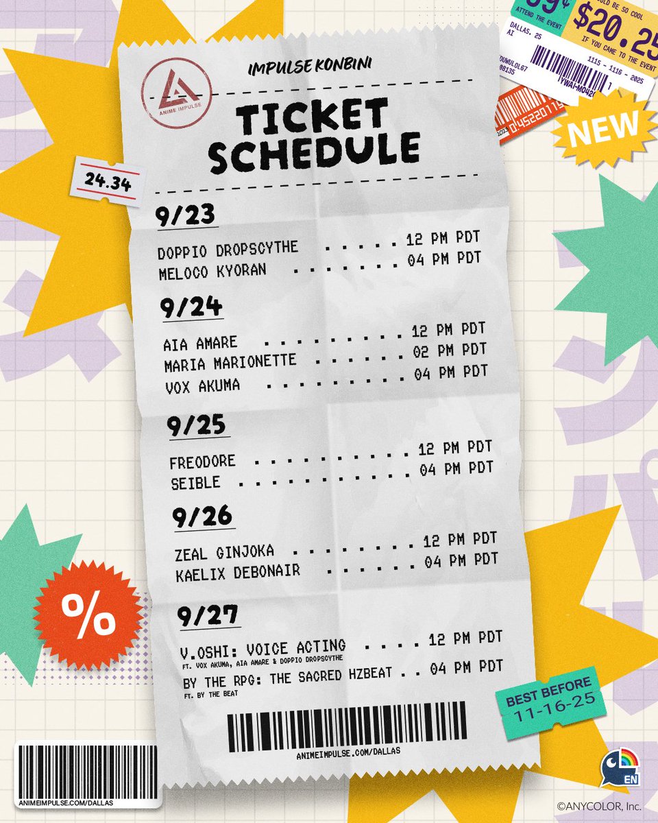 ❇️ Programming Ticket Drop Schedule ❇️ 9/23 - @D_Dropscythe +