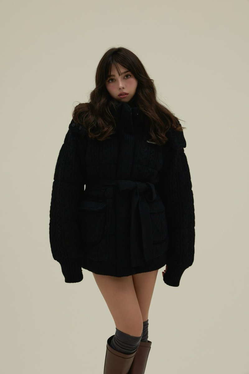 Mary quilting knit shape jacket color gray/ivory/black ¥29700-tax