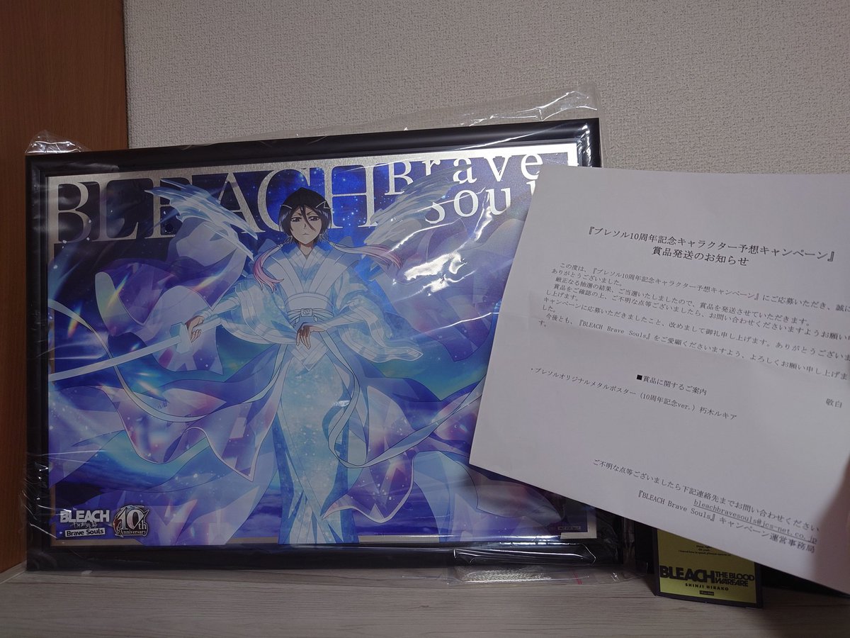 世界50枚 ブレソル 10周年 ルキア メタルポスター 当選証明書付属 世界