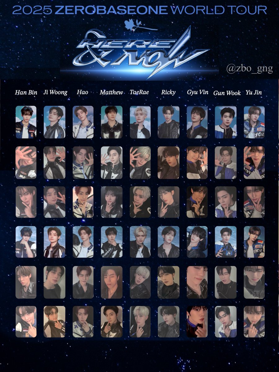 ZEROBASEONE World Tour Here&now トレカ一覧 포카 🫧TRADING PHOTCARD