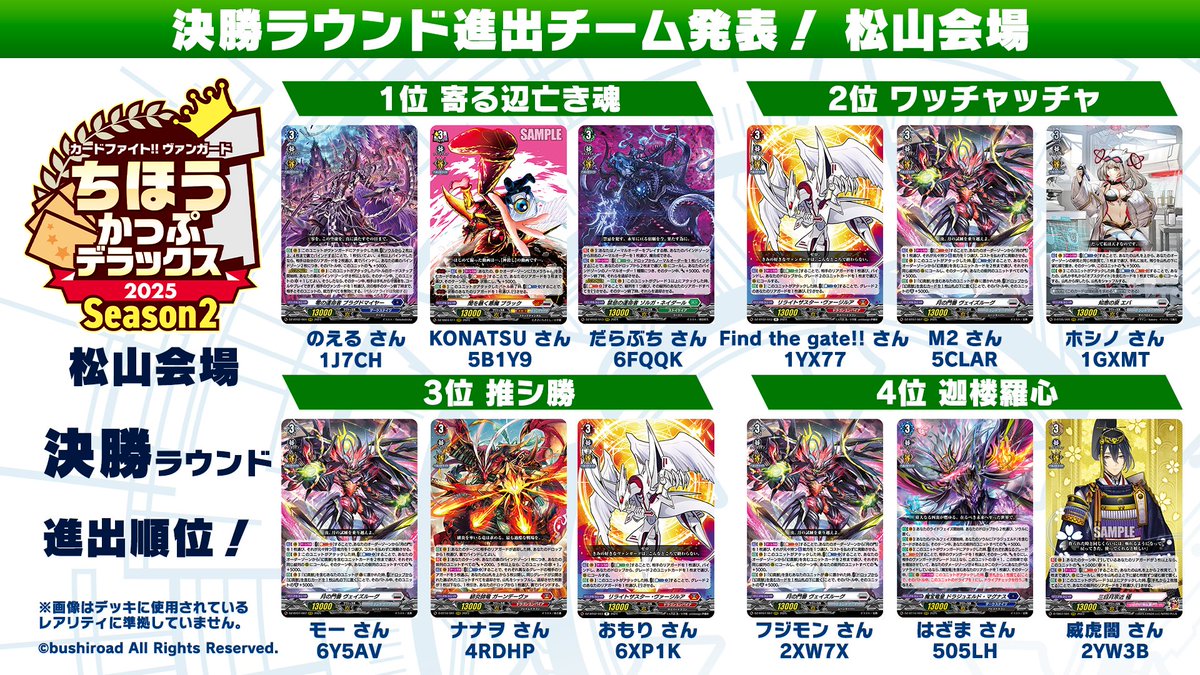 ちほうかっぷ #デラックス 2025 Season2 松山会場 結果発表🎉 ✨決勝