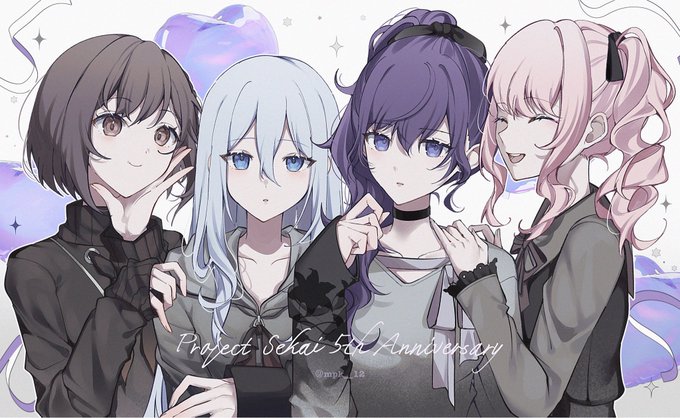 暁山瑞希 ,朝比奈まふゆ ,東雲絵名 ,宵崎奏 「5周年記念 #prsk_FA