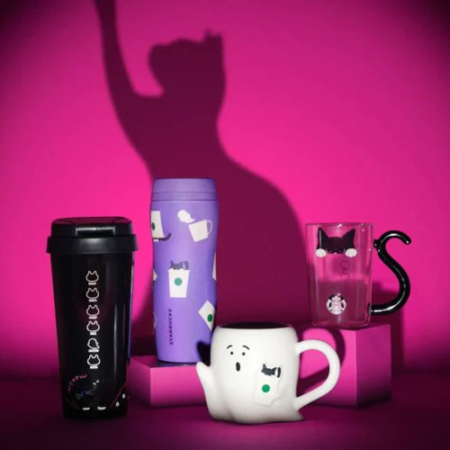 スタバ『ハロウィングッズ』2025年が新発売！黒猫、お化けモチーフ
