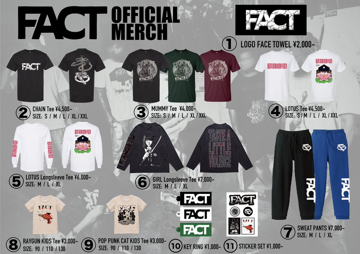 New Merch】 明日から始まる「FACT IS LIFE TOUR」グッズ公開！ •CHAIN