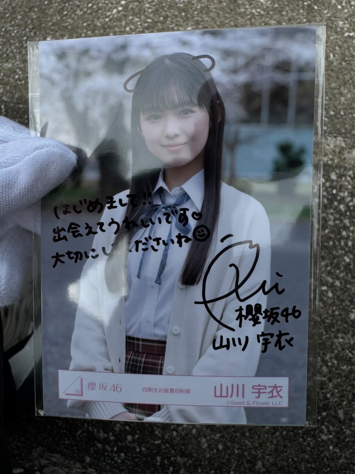 櫻坂46 山川宇衣 12th直筆サイン入り秘蔵生写真 櫻坂46 四期生・山川宇