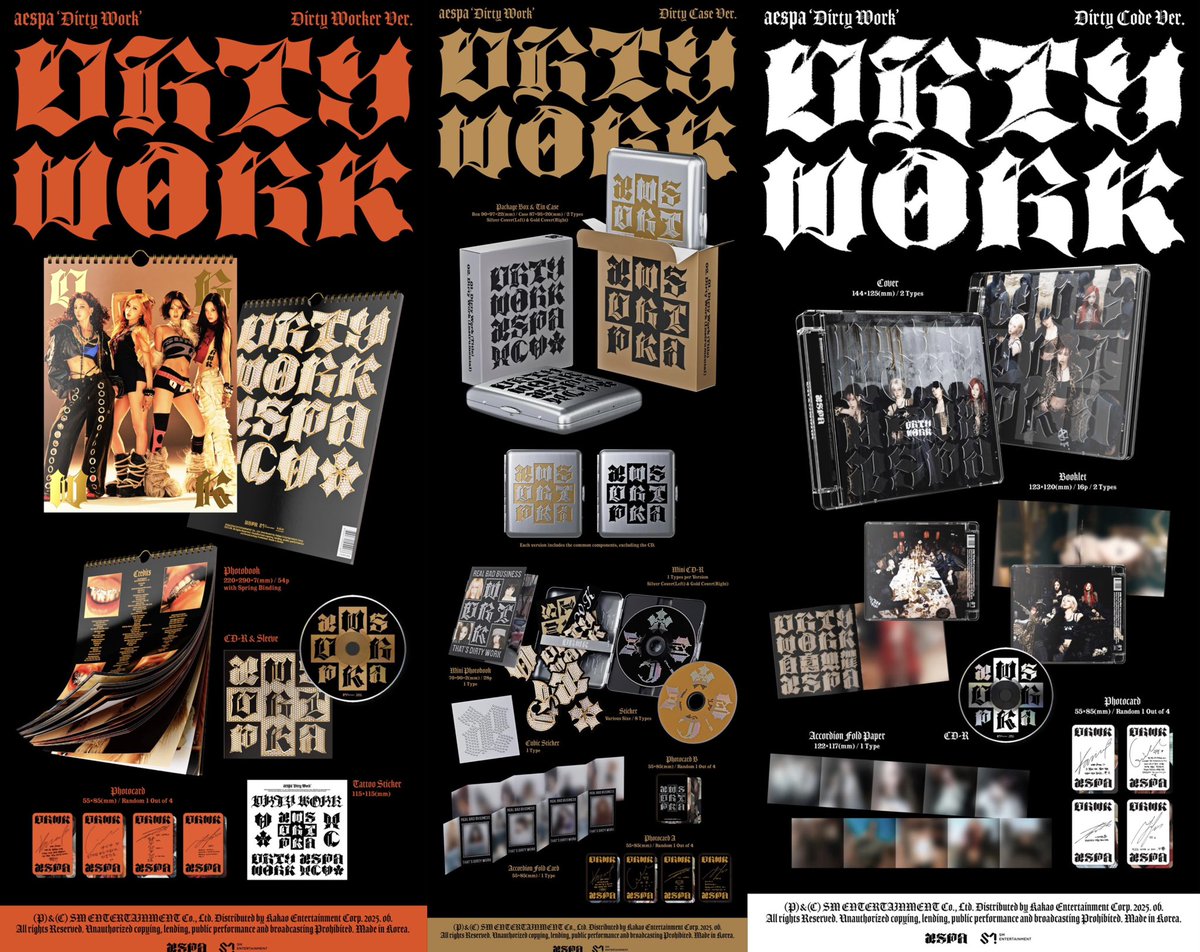 aespa Single 'Dirty Work'🚧 明日カムバ📣 📀Dirty Worker ver