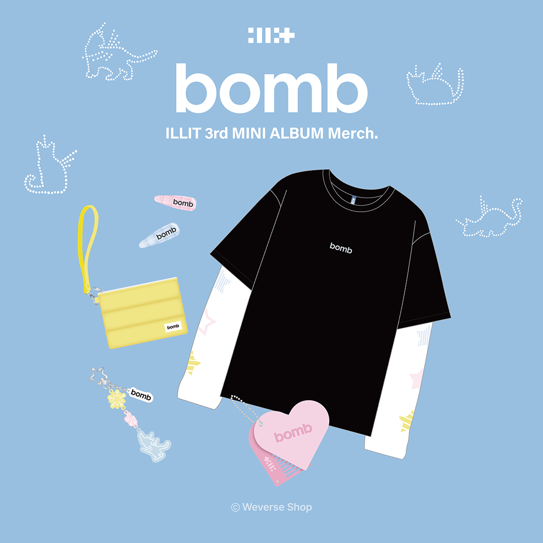 ILLIT 3rd Mini Album 'bomb' Merch. 予約販売決定