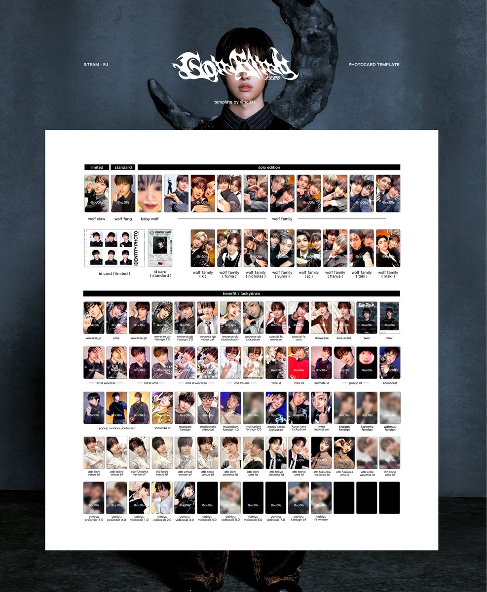 &TEAM 3rd Single 「Go in Blind (月狼)」 andteam photocard list