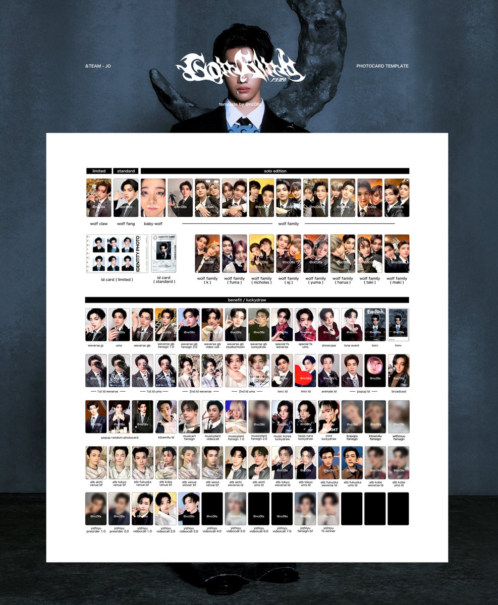 &TEAM 3rd Single 「Go in Blind (月狼)」 andteam photocard list