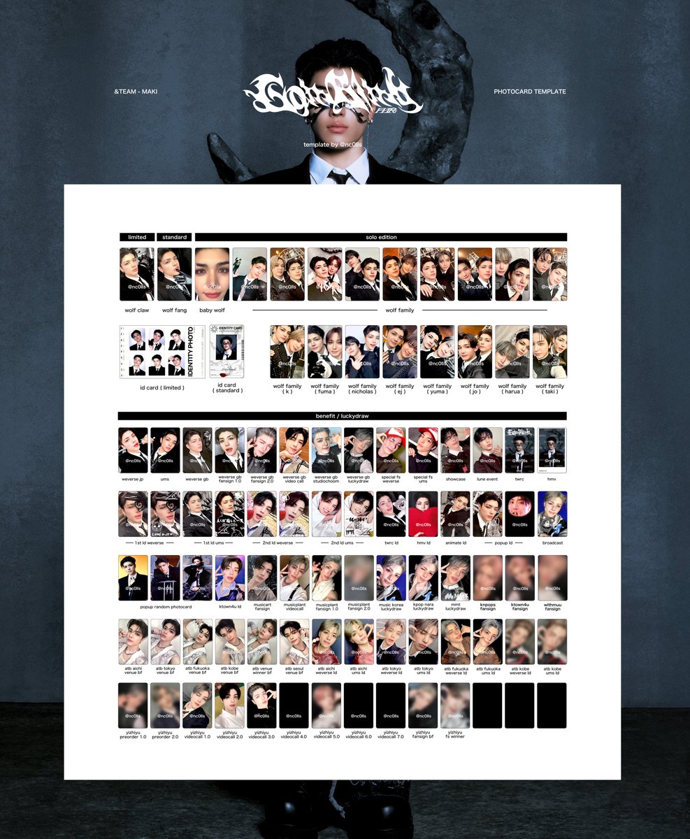 &TEAM Go in Blind チェキサイン会 トレカ HARUA &TEAM Go in Blind