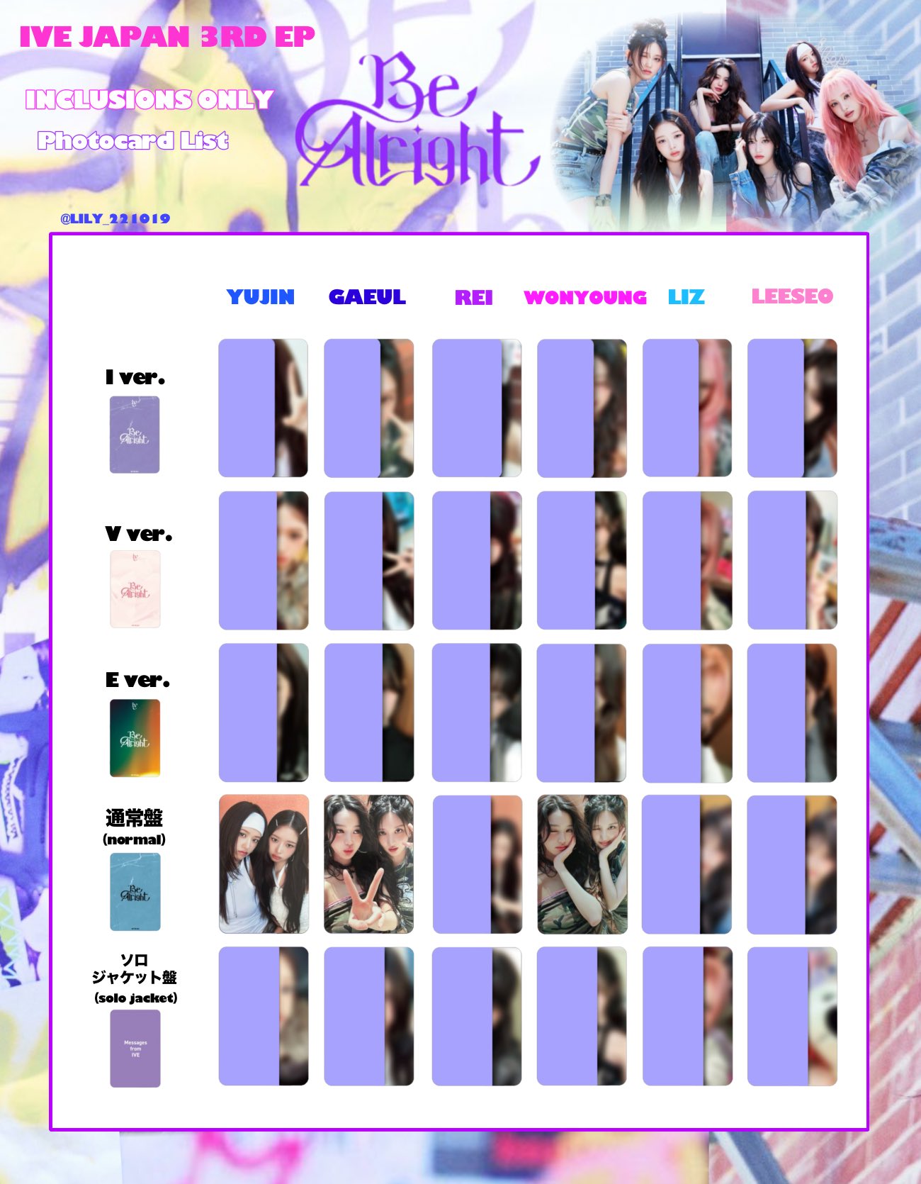 IVE Be alright お守りフォトカード セット 東京 IVE Be alright