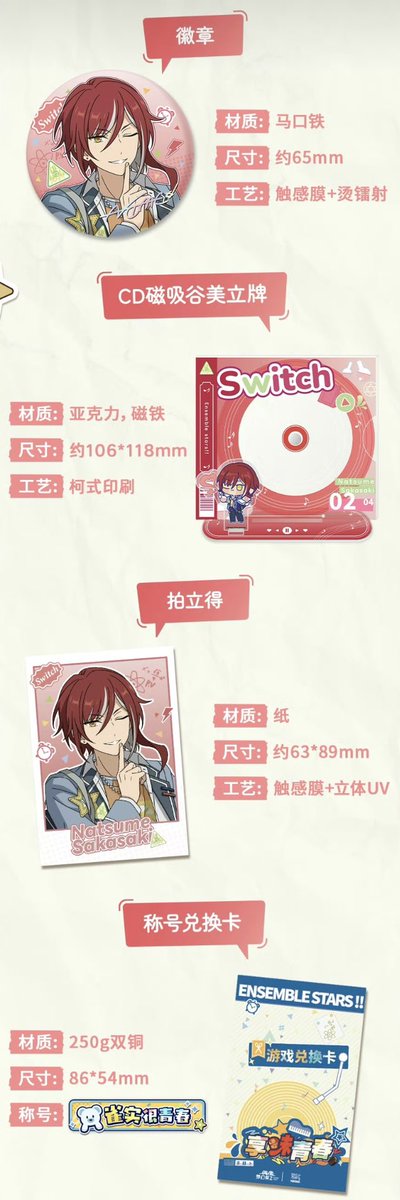 あんスタ 中国 nestle プレミアムbox詳細公開 box内容: 缶バッジ*1点