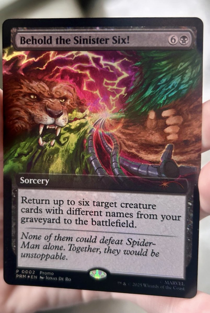 Behold the Sinister Six! Check this sweet Spider-Man X MTG promo