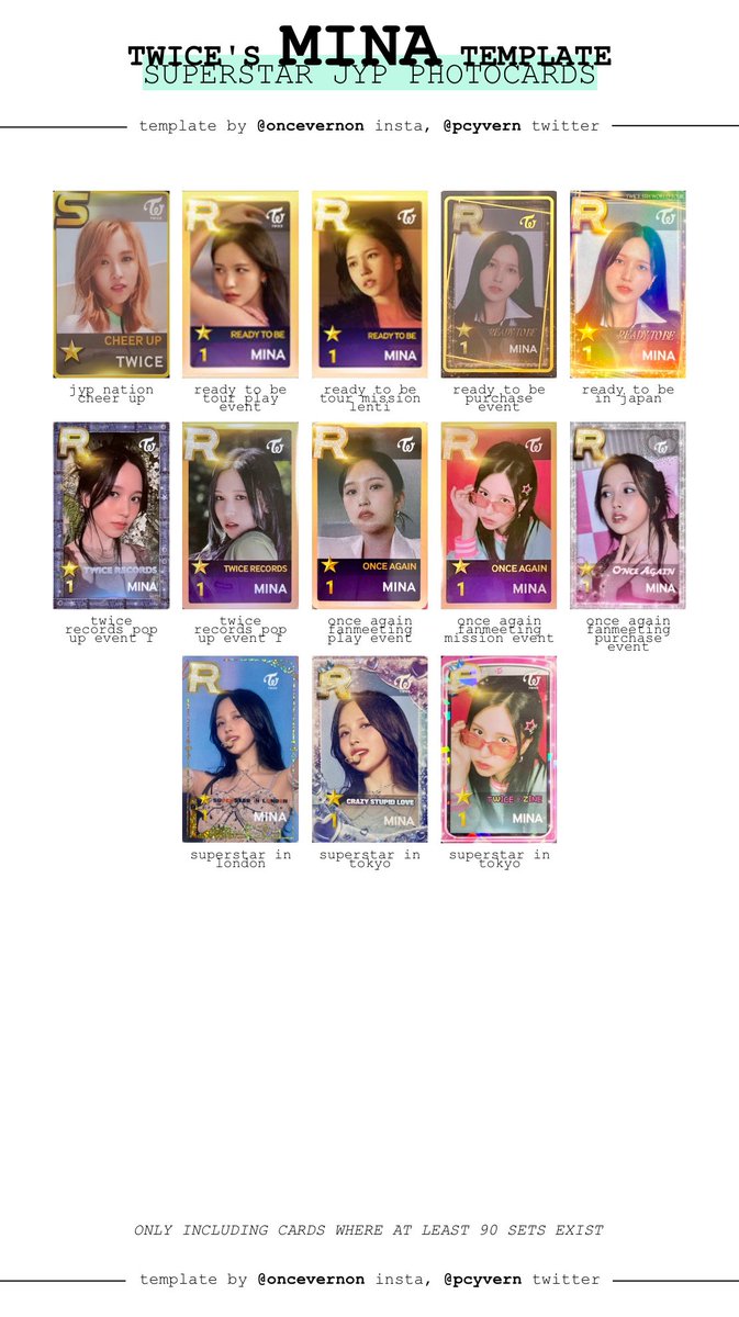twice superstar jyp ssjyp photocard templates updated with the