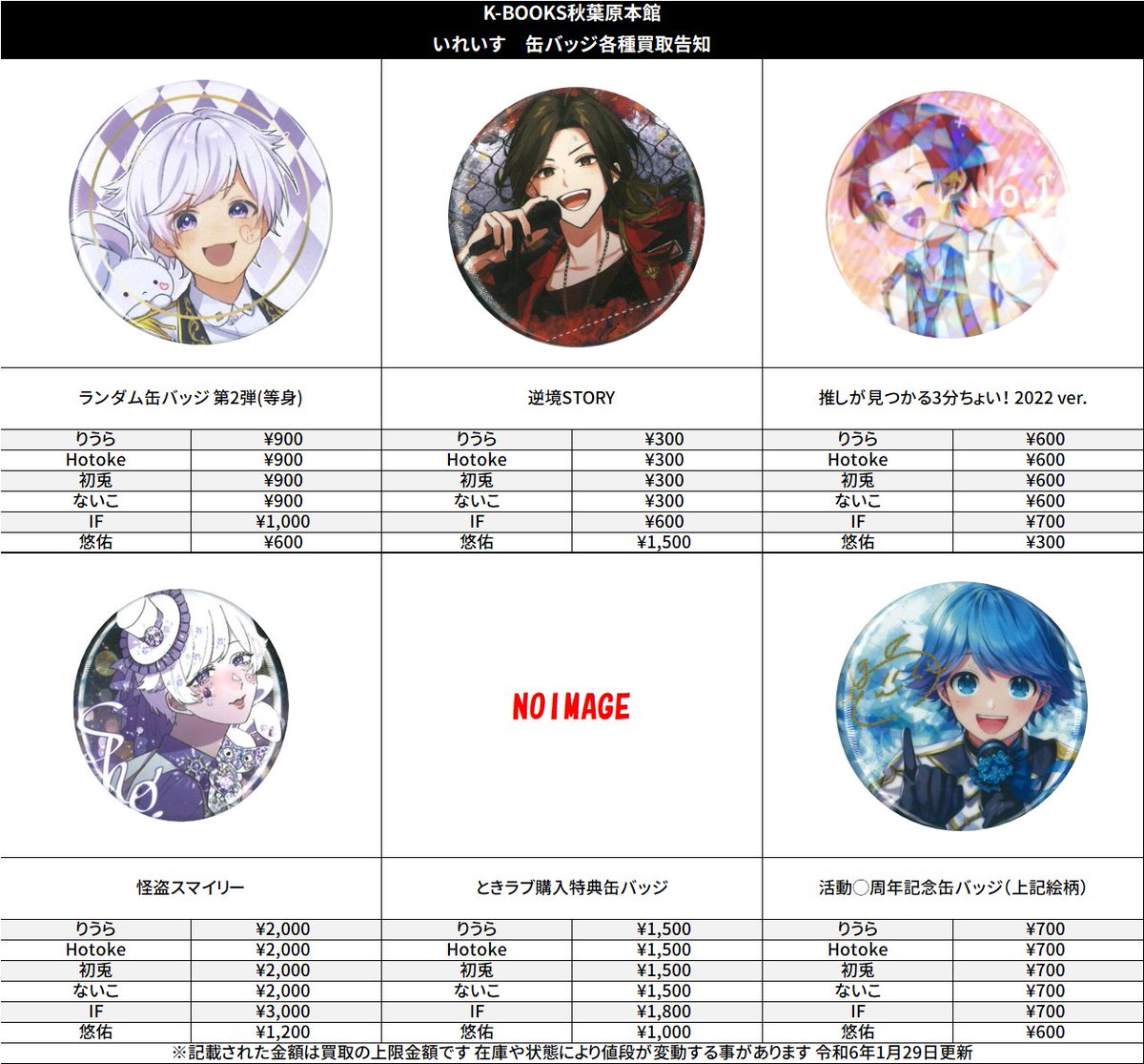 買取情報】 いれいす 缶バッジ各種 ・ランダム缶バッジ 第2弾 ・逆境