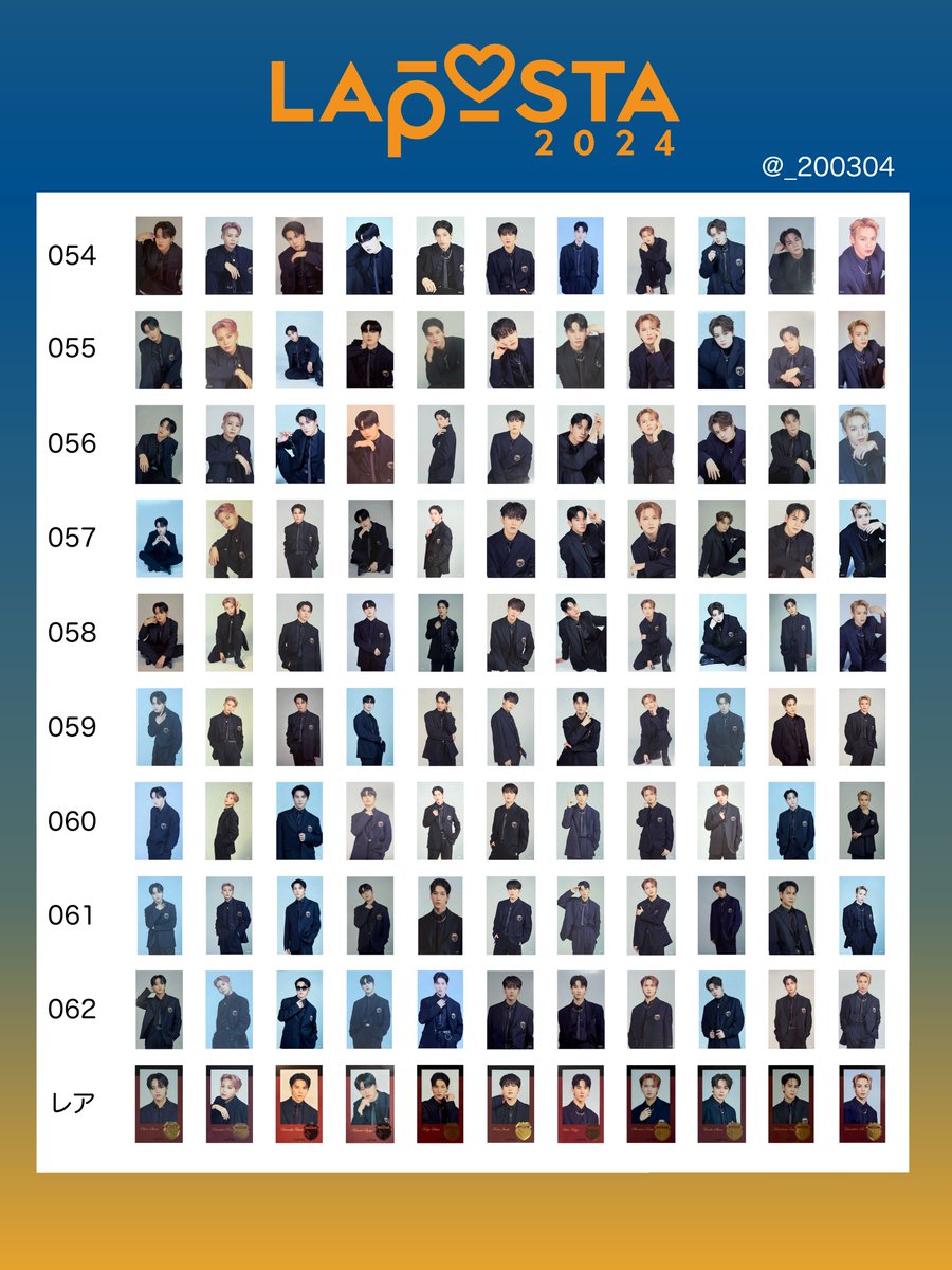大変遅くなりました…🙇🏻‍♀️ LAPOSTA2024 のJO1のトレカ一覧です