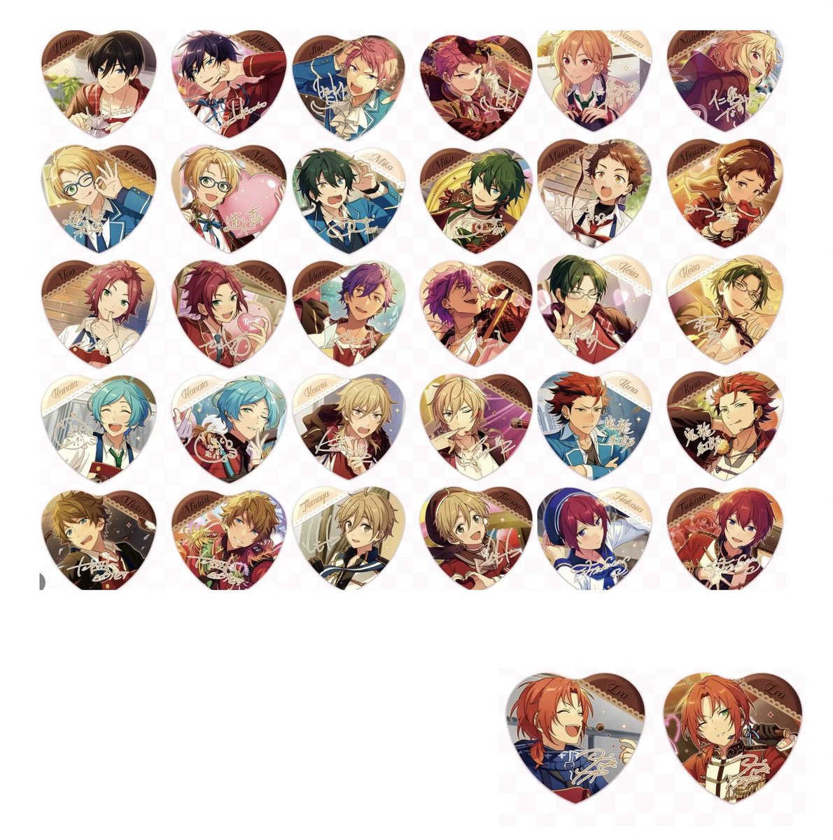 あんスタ 中国 バレンタイン ハート缶バッジ 全絵柄公開 サイズ:54