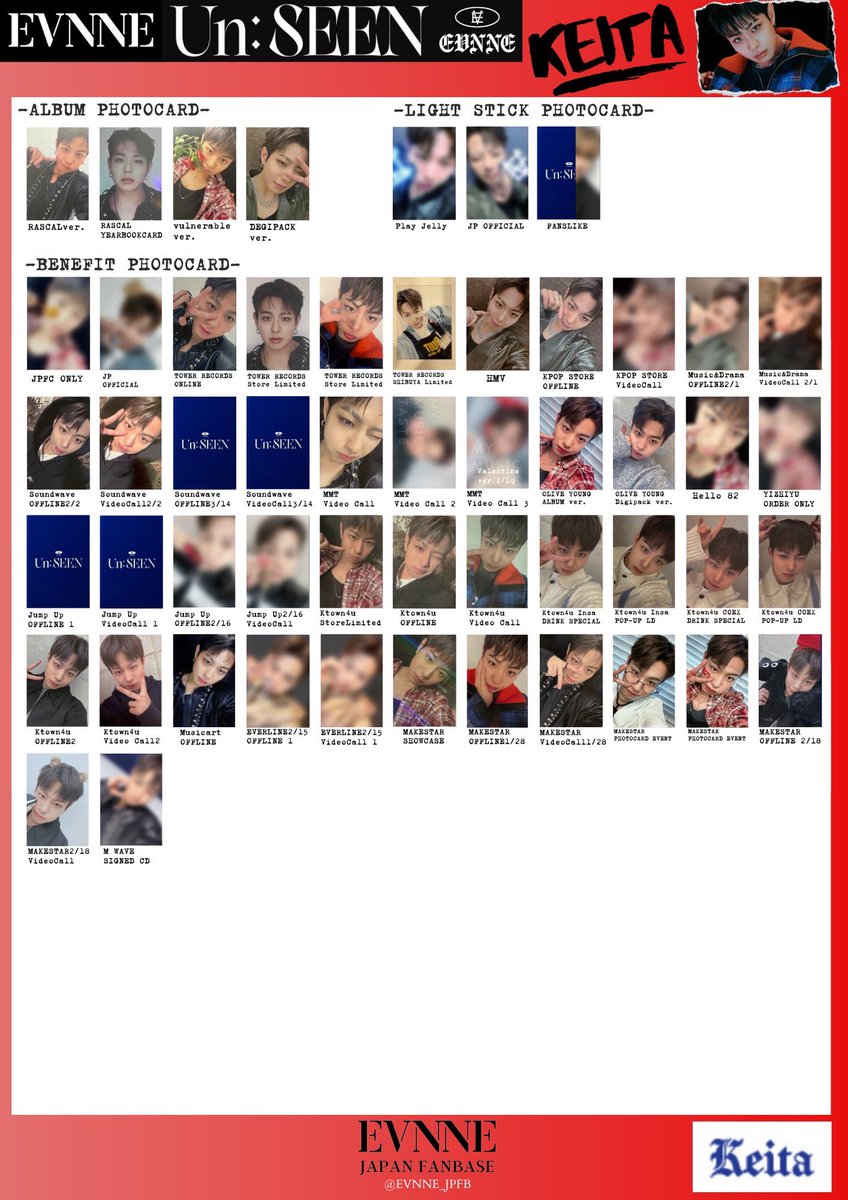 EVNNEトレカ一覧 PhotocardTEMPLATE 】 🗓️2/15時点<7人全種> ※随時