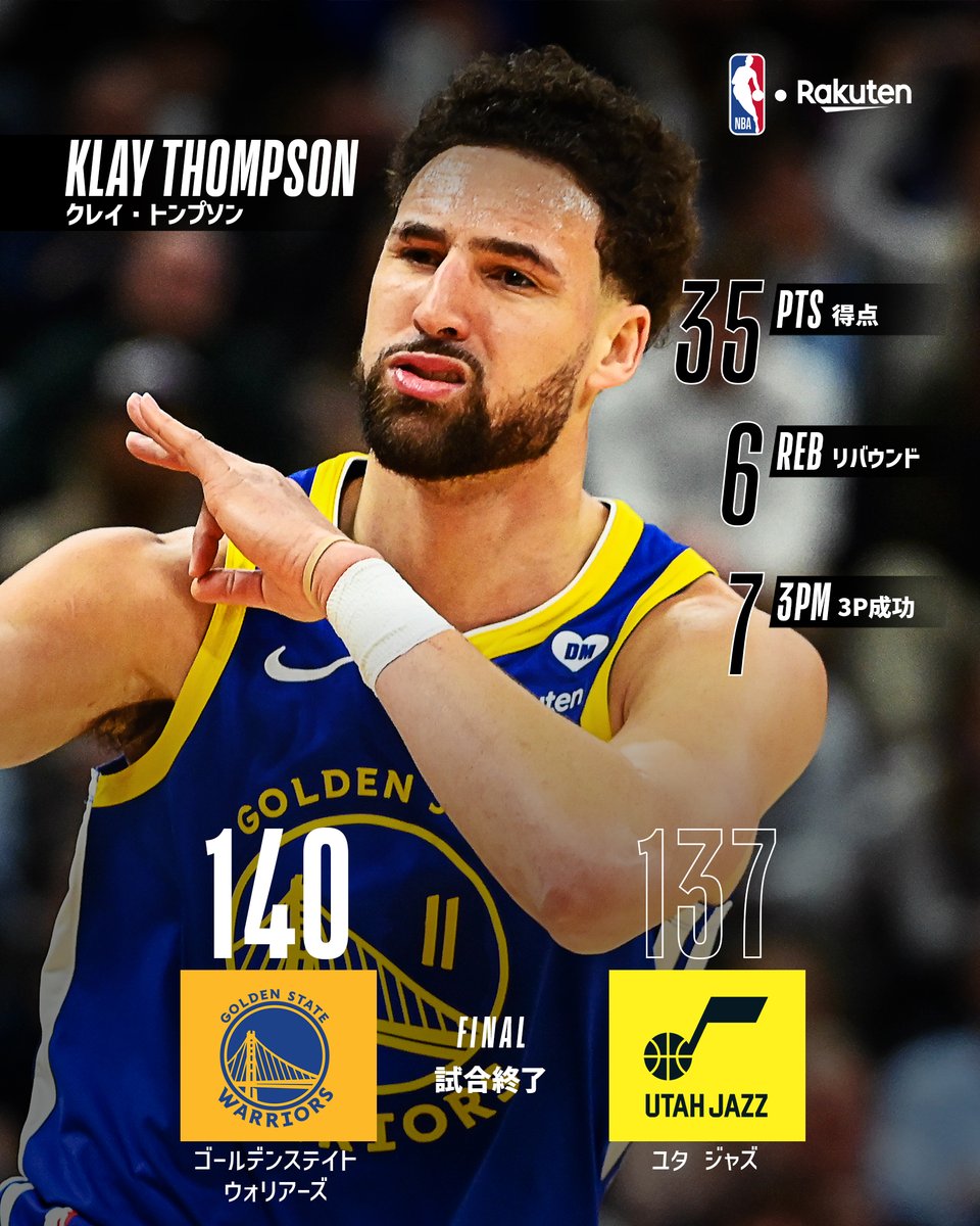 クレイ・トンプソン がルーキーシーズン以来のベンチスタートで