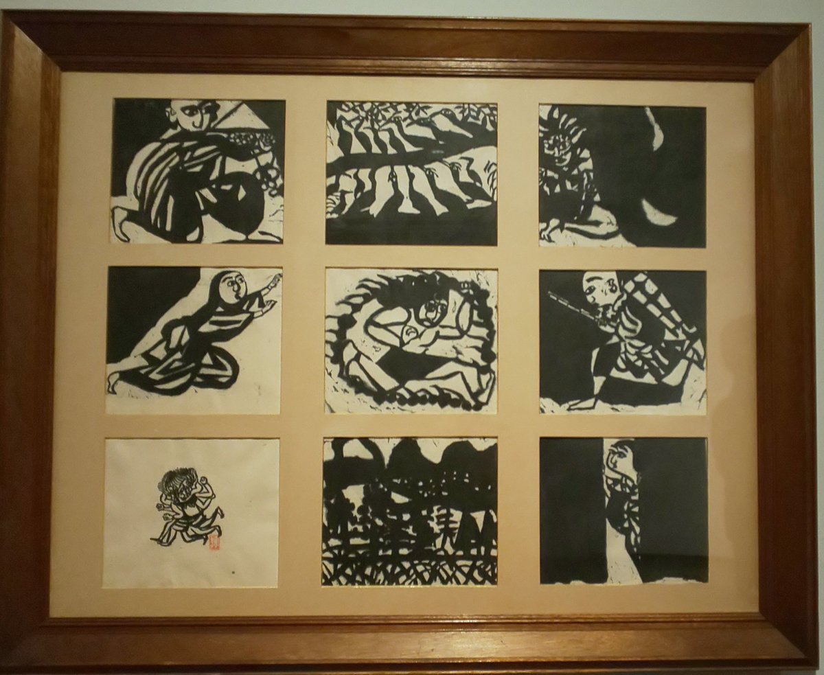 棟方志功展 』より。長編版画絵巻⑤（続き＆番外編）『勝鬘譜善知鳥