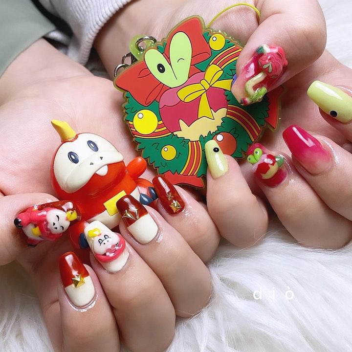 お爪画像いただきました！😭 可愛くしてくださり、本当にありがとう