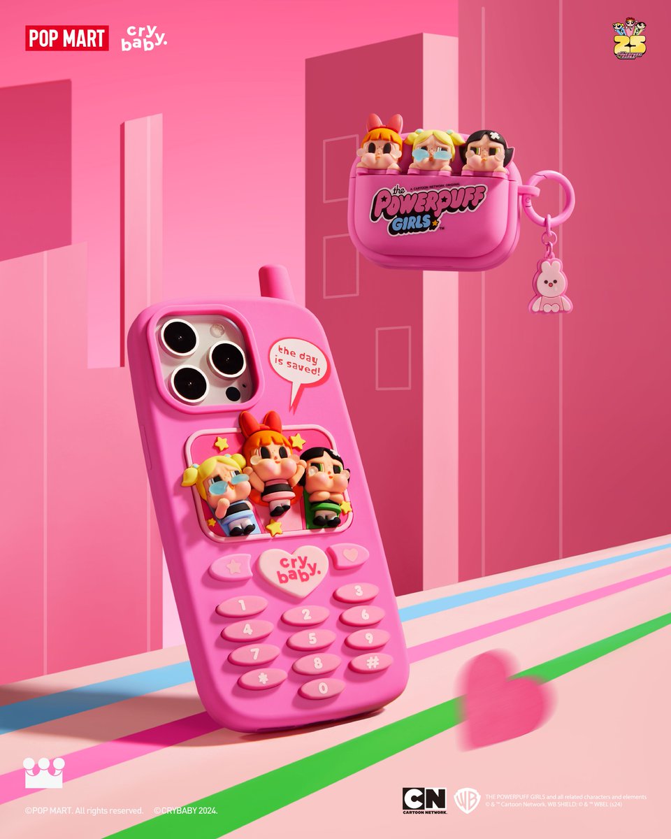 CRYBABY × パワーパフ ガールズ シリーズ がiPhoneケース、AirPodsPro
