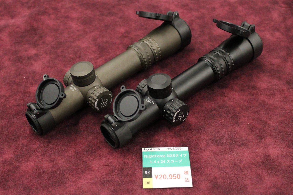 Holy Warrior新商品② 】 NightForce NXSタイプ 1-4 x 24 スコープ (BK