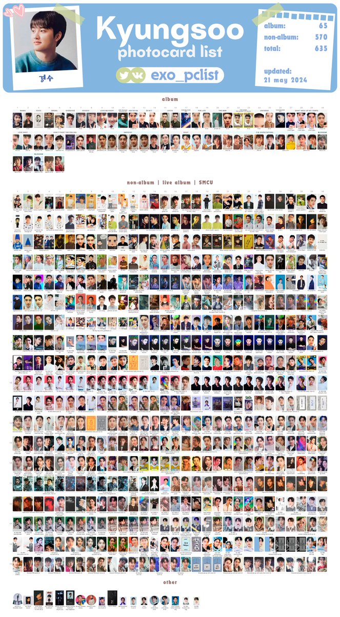 KYUNGSOO (D.O.) ALL PHOTOCARDS LIST / TEMPLATE UPDATE Full size