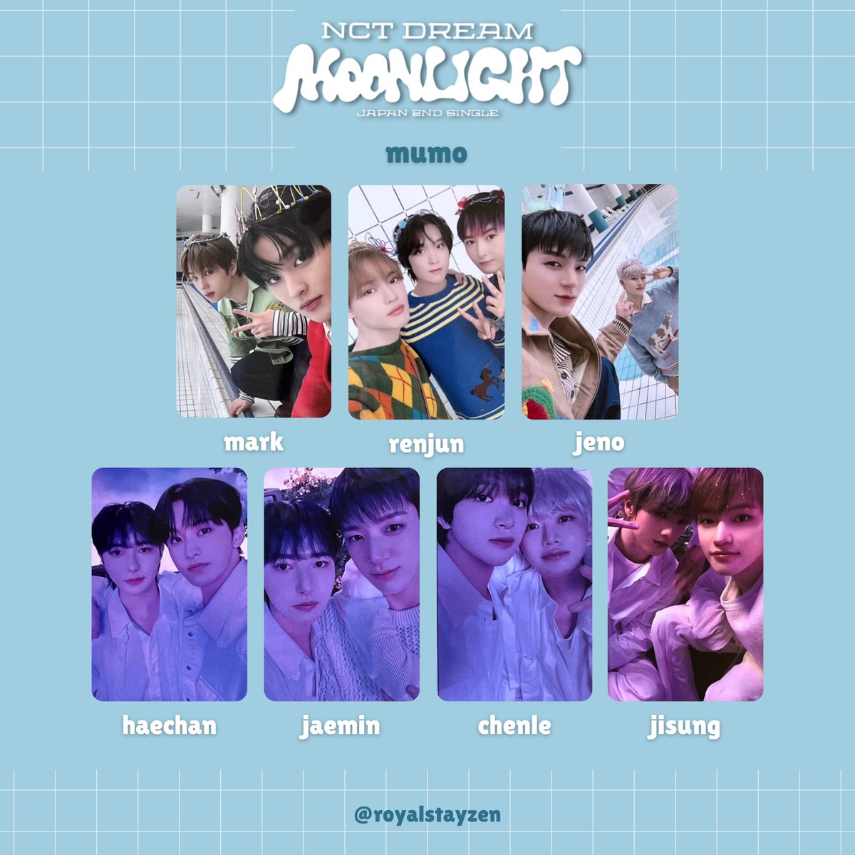 NCT Dream Japan 2nd Single “Moonlight” Photocard Templates 엔시티