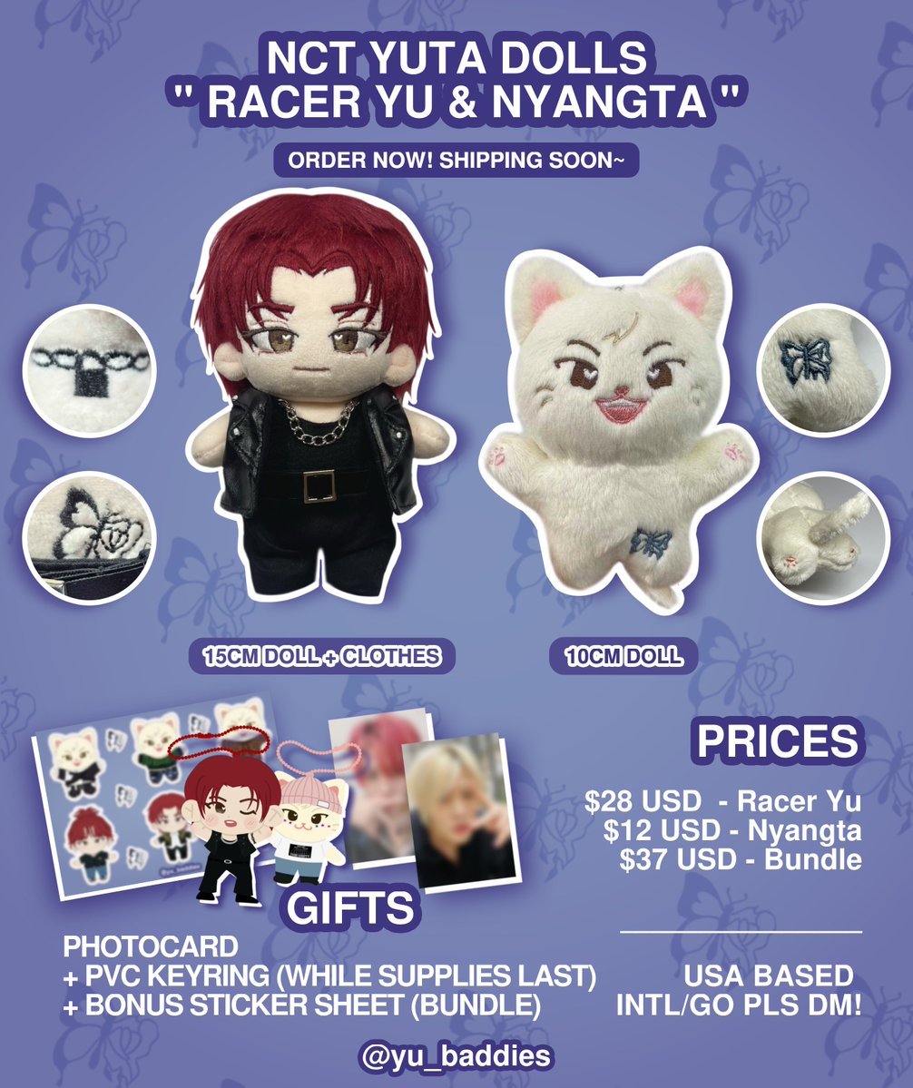 ✧ NCT YUTA #유타 racer yu 15cm & nyangta 10cm DOLL #인형