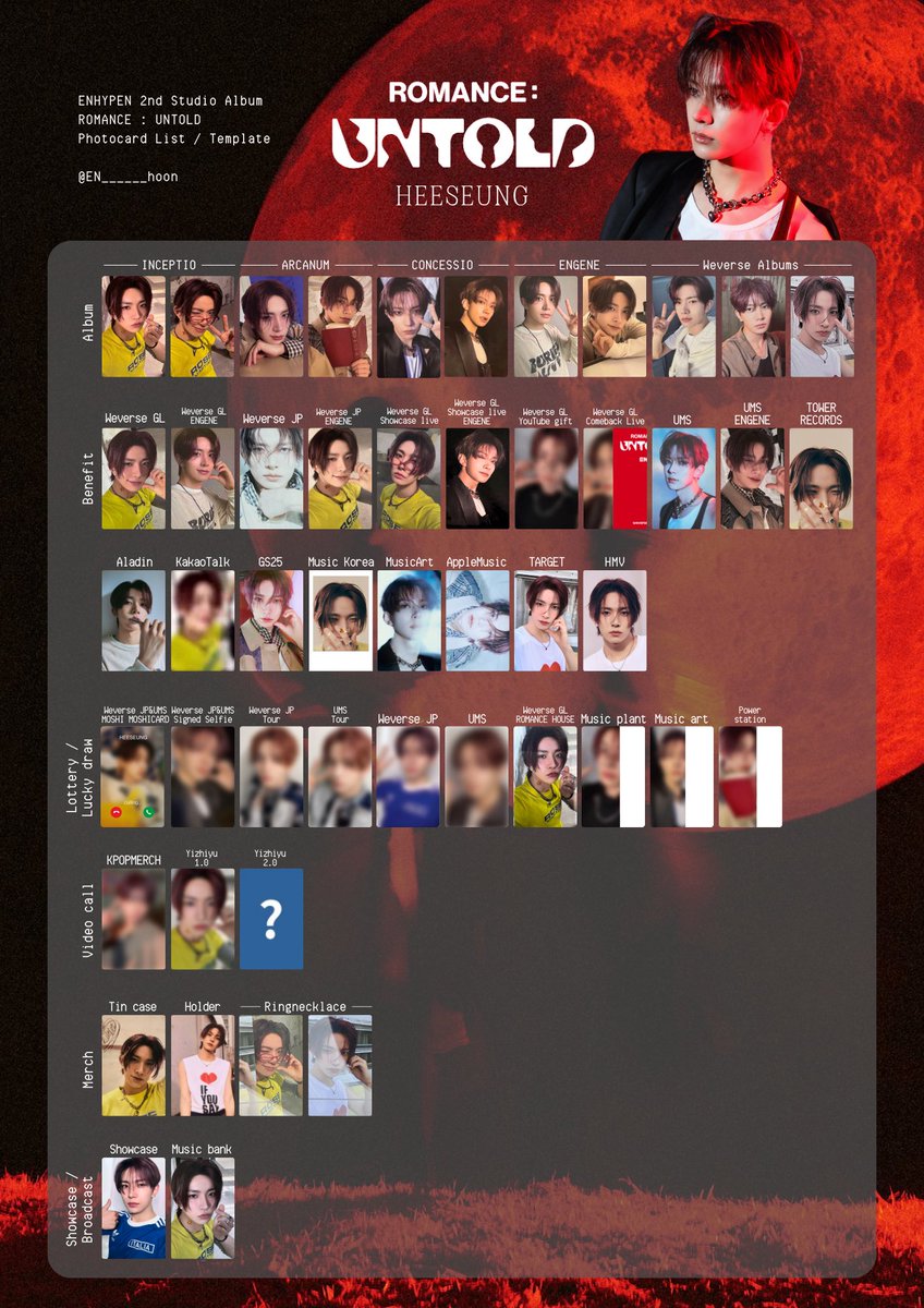 ENHYPEN DESIRE タイ shopee cafe トレカ ヒスン 희승 ENHYPEN DESIRE